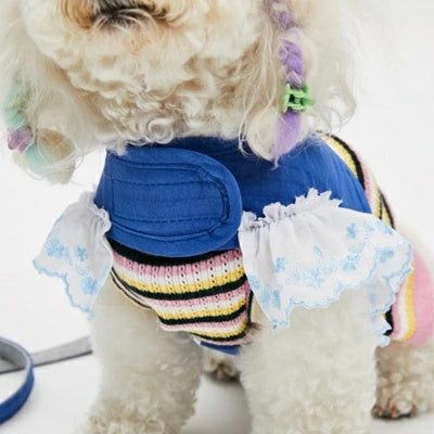 ルイスドッグ louisdog Walk With Me/Blue Rose【小型犬 犬用 ハーネス リード カラー セット セレブ】