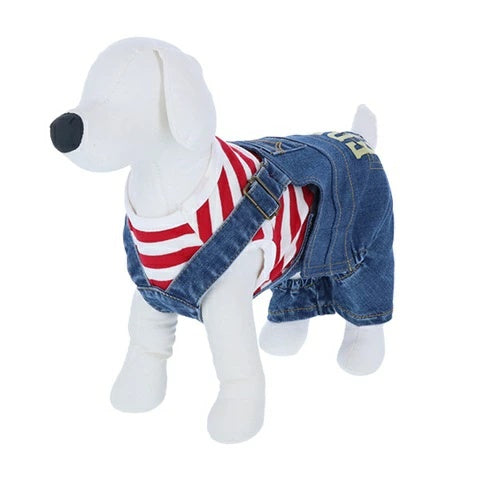 エドウイン EDWIN オーバーオール【小型犬 犬服 ウエア オーバーオール サロペット つなぎ カジュアル】