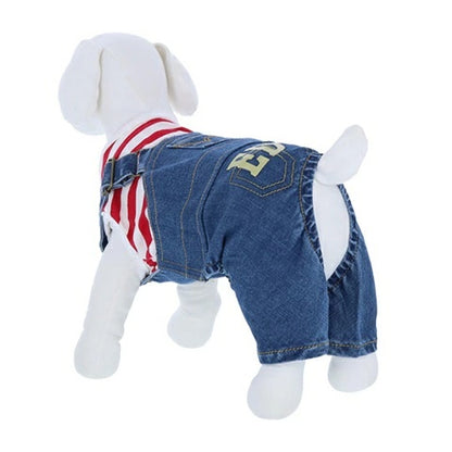 エドウイン EDWIN オーバーオール【小型犬 犬服 ウエア オーバーオール サロペット つなぎ カジュアル】