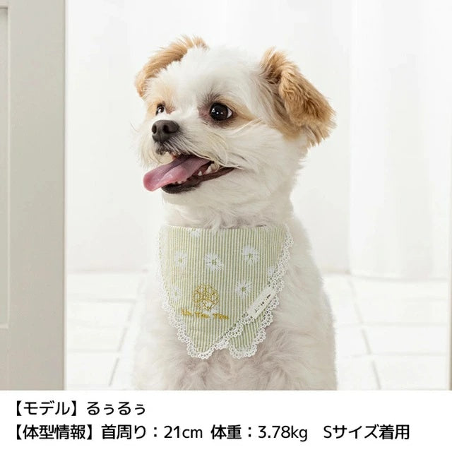 アントゥトゥ Un TouTou デイジー柄ストライプスタイ【小型犬 犬服 犬用  アクセサリー スタイ グッズ セレブ】