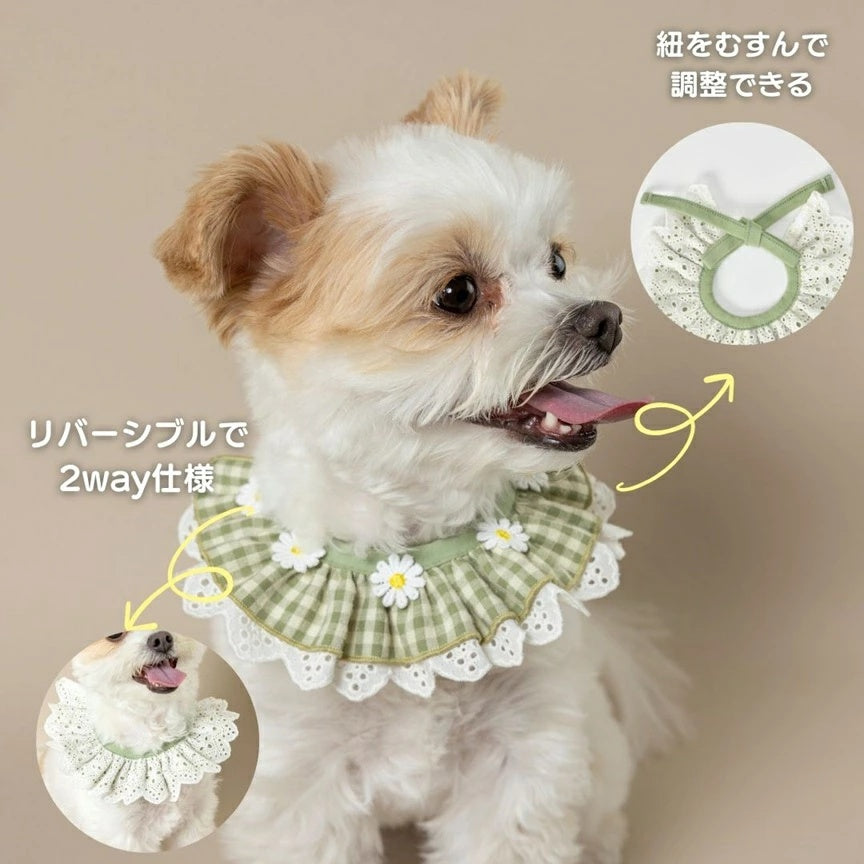 アントゥトゥ Un TouTou お花刺しゅうワッペンスタイ【小型犬 犬服 犬用  アクセサリー スタイ グッズ セレブ】