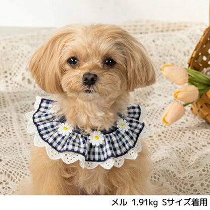 アントゥトゥ Un TouTou お花刺しゅうワッペンスタイ【小型犬 犬服 犬用  アクセサリー スタイ グッズ セレブ】