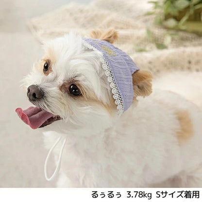 アントゥトゥ Un TouTou きらきらストーンレース帽子【小型犬 犬服 犬用  アクセサリー 帽子 グッズ セレブ】