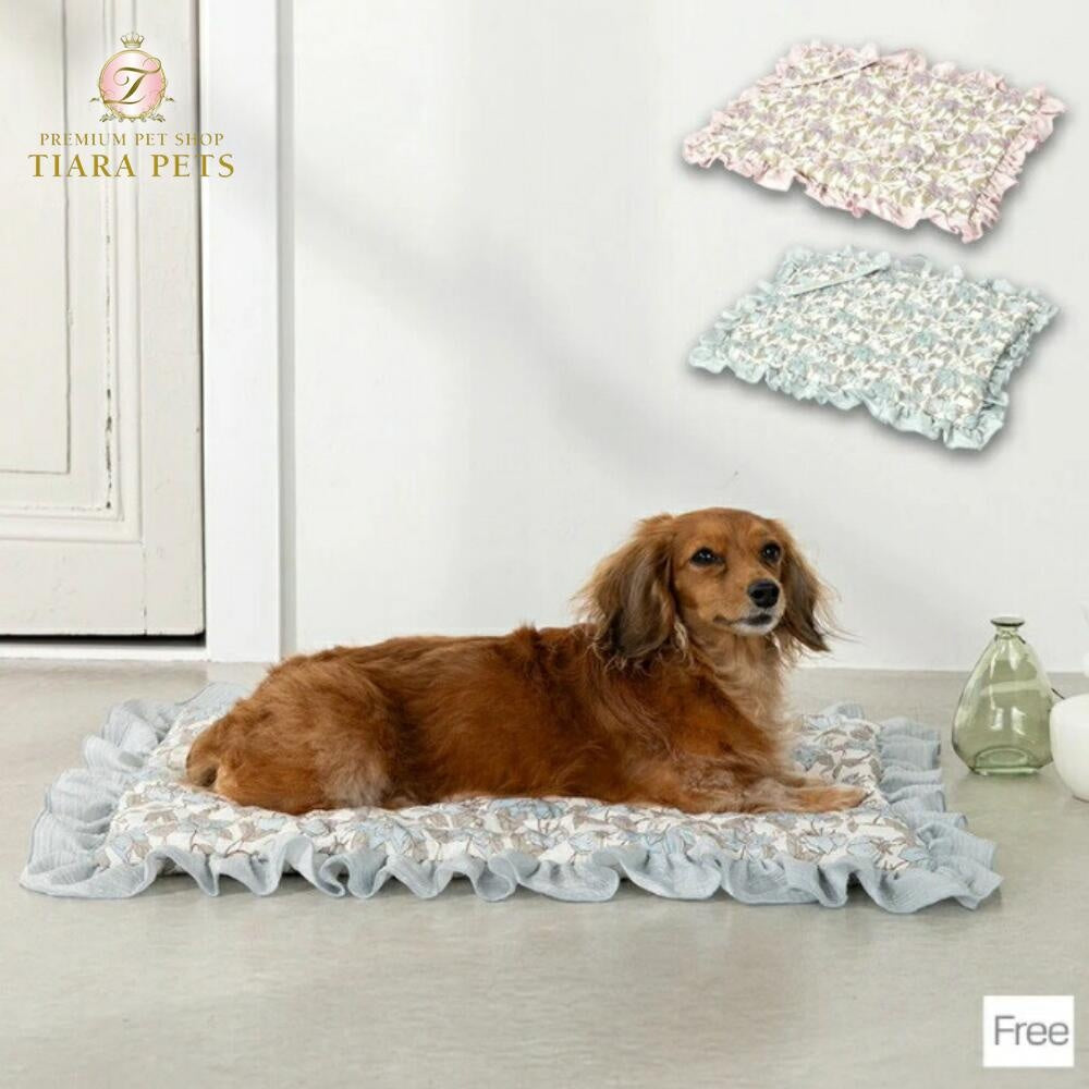 アントゥトゥ Un TouTou 花柄フリルマット F【小型犬 犬用 マット ラグ クッション グッズ セレブ】