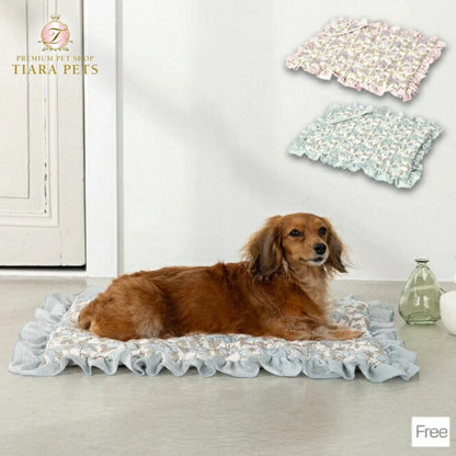 アントゥトゥ Un TouTou 花柄フリルマット F【小型犬 犬用 マット ラグ クッション グッズ セレブ】