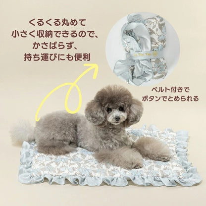 アントゥトゥ Un TouTou 花柄フリルマット F【小型犬 犬用 マット ラグ クッション グッズ セレブ】