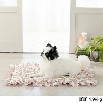 アントゥトゥ Un TouTou 花柄フリルマット F【小型犬 犬用 マット ラグ クッション グッズ セレブ】