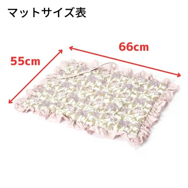 アントゥトゥ Un TouTou 花柄フリルマット F【小型犬 犬用 マット ラグ クッション グッズ セレブ】