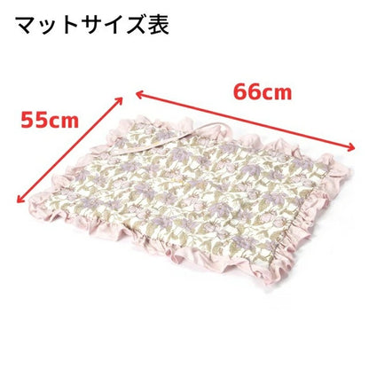 アントゥトゥ Un TouTou 花柄フリルマット F【小型犬 犬用 マット ラグ クッション グッズ セレブ】