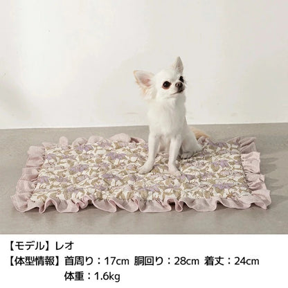 アントゥトゥ Un TouTou 花柄フリルマット F【小型犬 犬用 マット ラグ クッション グッズ セレブ】