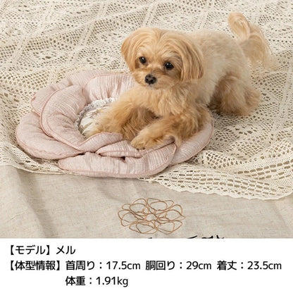 アントゥトゥ Un TouTou 花柄フリルクッション F【小型犬 犬用 マット ラグ クッション グッズ セレブ】