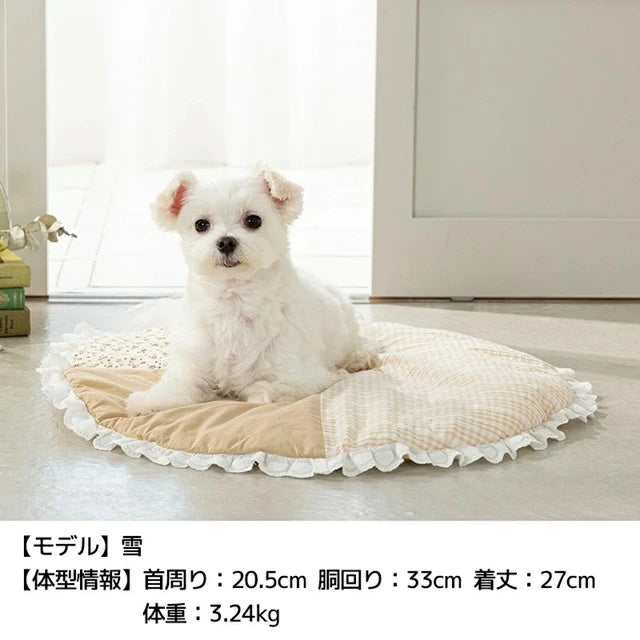 アントゥトゥ Un TouTou ハートレースフリルベッド F【小型犬 犬用 ベッド マット ラグ クッション グッズ セレブ】