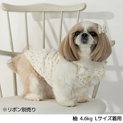アントゥトゥ Un TouTou 小花柄フリルキャミ【小型犬 犬用 犬服 トップス キャミソール ノースリーブ セレブ】