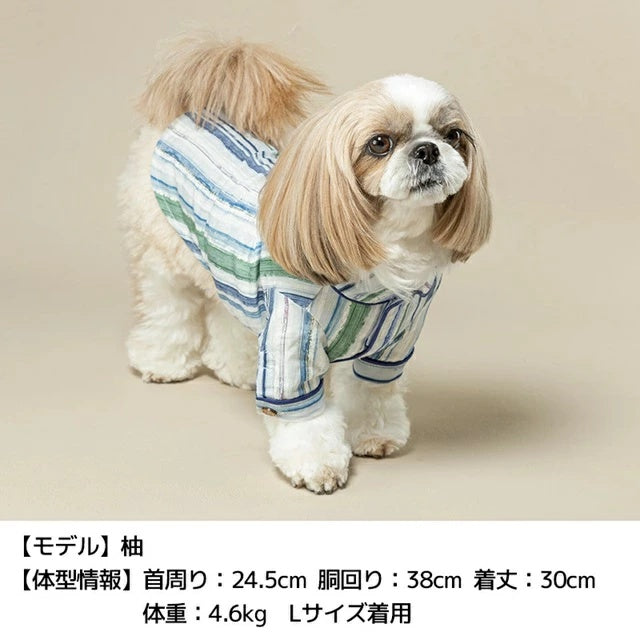 アントゥトゥ Un TouTou マルチストライプシャツ【小型犬 犬用 犬服 トップス シャツ ブラウス セレブ】