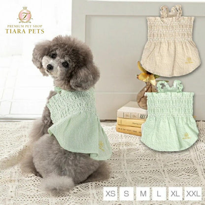 アントゥトゥ Un TouTou ギンガムチェック柄ワンピ【小型犬 犬用 犬服 ワンピース スカート ドレス セレブ】