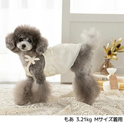 アントゥトゥ Un TouTou ドットシフォンワンピ【小型犬 犬用 犬服 ワンピース スカート ドレス セレブ】