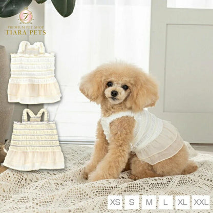 アントゥトゥ Un TouTou シフォンフリルワンピ【小型犬 犬用 犬服 ワンピース スカート ドレス セレブ】