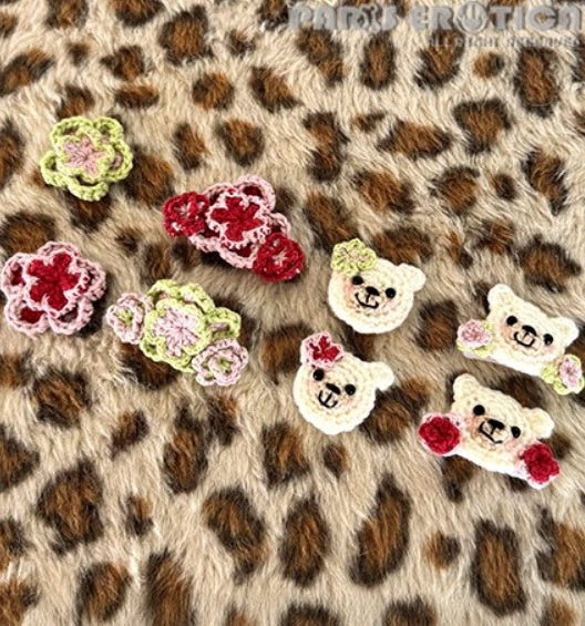 パリエロ PARIERO [受注限定] レース編みニット Hair Bow【小型犬 犬用 ヘアアクセサリー セレブ】