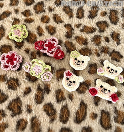 パリエロ PARIERO [受注限定] レース編みニット Hair Bow【小型犬 犬用 ヘアアクセサリー セレブ】