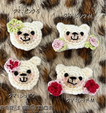 パリエロ PARIERO [受注限定] レース編みニット Hair Bow【小型犬 犬用 ヘアアクセサリー セレブ】