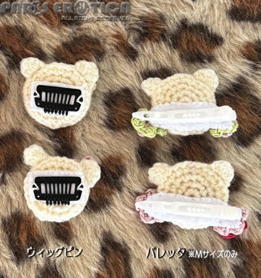 パリエロ PARIERO [受注限定] レース編みニット Hair Bow【小型犬 犬用 ヘアアクセサリー セレブ】
