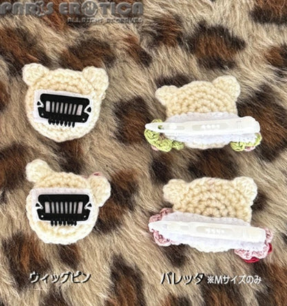 パリエロ PARIERO [受注限定] レース編みニット Hair Bow【小型犬 犬用 ヘアアクセサリー セレブ】