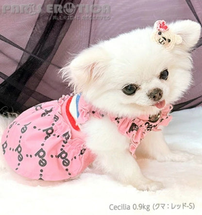 パリエロ PARIERO [受注限定] レース編みニット Hair Bow【小型犬 犬用 ヘアアクセサリー セレブ】