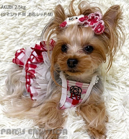 パリエロ PARIERO [受注限定] レース編みニット Hair Bow【小型犬 犬用 ヘアアクセサリー セレブ】