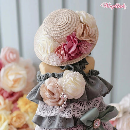 ウーフリンク WOOFLINK SUNKISSED STRAW HAT【小型犬 犬用 帽子 ストローハット 麦わら帽子 アクセサリー セレブ】