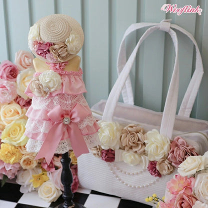 ウーフリンク WOOFLINK SUNKISSED STRAW HAT【小型犬 犬用 帽子 ストローハット 麦わら帽子 アクセサリー セレブ】