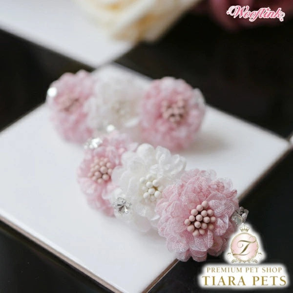 ウーフリンク WOOFLINK SUMMER FLOWERS HAIRCLIP【小型犬 犬用 アクセサリー ヘアクリップ セレブ】