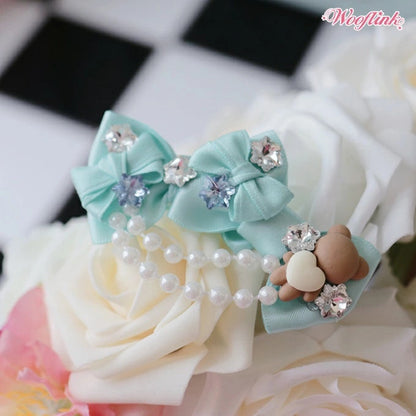 ウーフリンク WOOFLINK SWEET CANDY BOW【小型犬 犬用 アクセサリー ヘアクリップ セレブ】