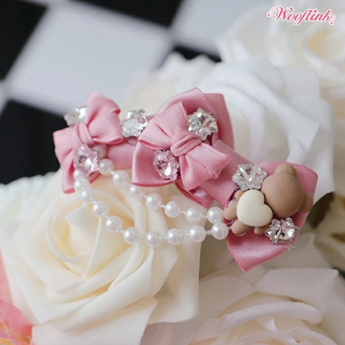 ウーフリンク WOOFLINK SWEET CANDY BOW【小型犬 犬用 アクセサリー ヘアクリップ セレブ】