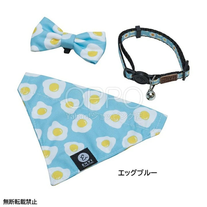 OPPO オッポ エンビーキャットカラーセット【ペット 猫 首輪 猫の首輪 安全 おしゃれ リボン バンダナ 鈴 セーフティバックル セット】