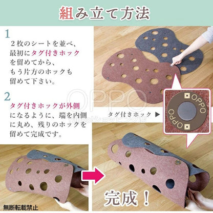 OPPO オッポ ファブキャットトンネル【ペット 猫用トンネル 猫遊び道具 おしゃれ フェルト 運動不足対策 折りたたみ】