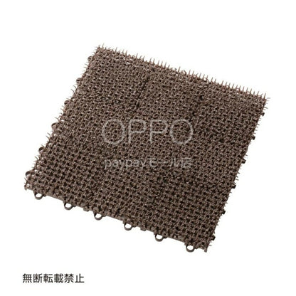 OPPO オッポ ネコシバ(4枚入)【ペット 猫砂マット 猫砂キャッチャー 砂取りマット 猫砂飛散防止 ジョイント 丸洗い可能】