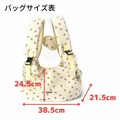 アントゥトゥ Un TouTou リボン柄スリングバッグF【小型犬 犬用キャリー バッグ スリング  セレブ】