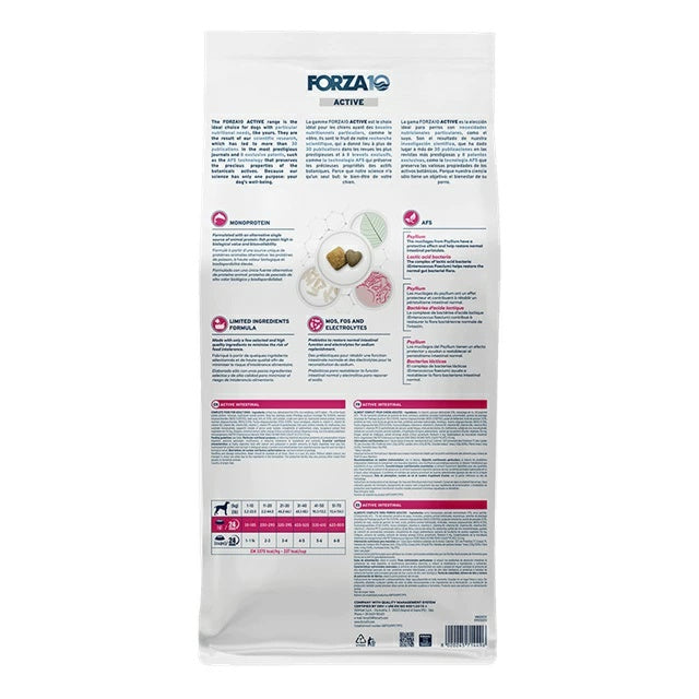 フォルツァディエチ FORZA10 Intestinal Active インテスティナル アクティブ 中粒 4kg/10kg【犬用 成犬 胃腸 健康維持 ドッグフード ドライフード 中粒 4kg 10kg】