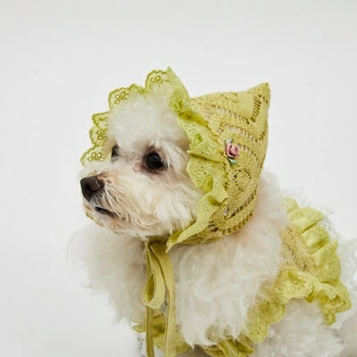 ルイスドッグ louisdog Solei Croche Bonnet【小型犬 犬用 アクセサリー ボネット 帽子 アクセサリー セレブ】