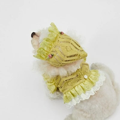 ルイスドッグ louisdog Solei Croche Bonnet【小型犬 犬用 アクセサリー ボネット 帽子 アクセサリー セレブ】