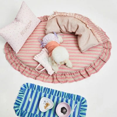 ルイスドッグ louisdog Linen Dive Eggshell Rug【小型犬 犬用 ラグ マット セレブ】