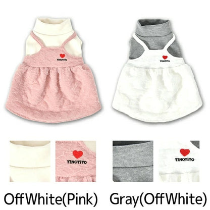 ティノティート TINOTITO アンサンブルニットワンピ【小型犬 犬服 ワンピース ニット スカート カジュアル】