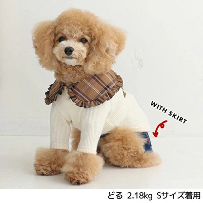 ティノティート TINOTITO タータン襟長袖ニット【小型犬 犬服 トップス ニット カジュアル】