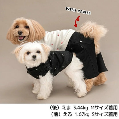 ティノティート TINOTITO 袖フリルハートラメニット【小型犬 犬服 トップス ニット カジュアル】