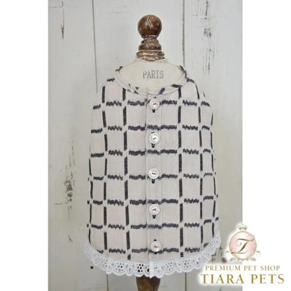 プエルト PUERTO KASURIガーデンエプロン（WH）【小型犬 犬服 ウエア トップス カットソー エプロン セレブ】