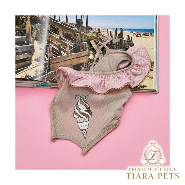 ルイスドッグ louisdog Pool Club/Choco Bodysuit【小型犬 犬服 ワンピース ボディスーツ セレブ】
