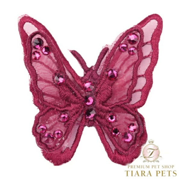 シャーロットドレス Charlotte's Dress Art. A131N hair-clip Butterflay in Bordeaux【犬用 ヘアアクセサリー ヘアクリップ アクセサリ セレブ】