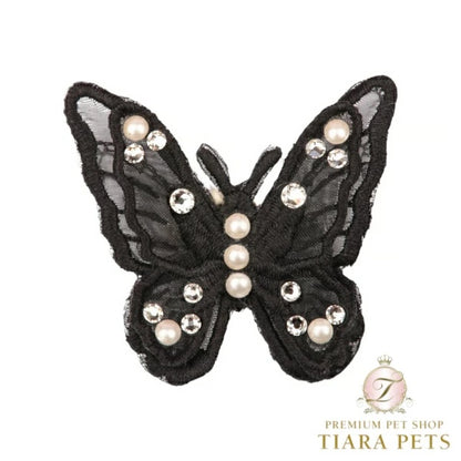 シャーロットドレス Charlotte's Dress Art. A128N hair-clip Butterflay black and white【犬用 ヘアアクセサリー ヘアクリップ アクセサリ セレブ】