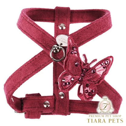 シャーロットドレス Charlotte's Dress Art. g1634N harness Butterfly in Bordeaux【犬用 ハーネス セレブ】