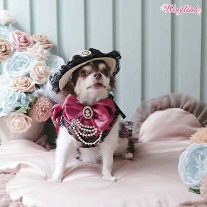 ウーフリンク WOOFLINK FIRST DATE STRAW HAT【小型犬 犬用 アクセサリー 帽子 麦わら帽子 セレブ】